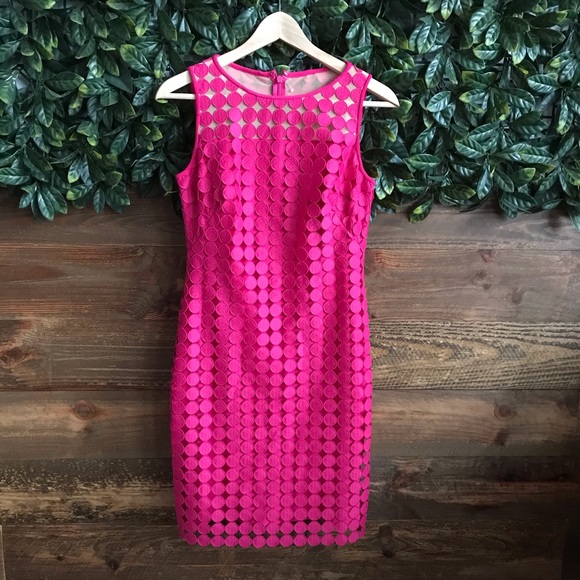 LAUREN RALPH LAUREN Melia Dot-Lace Sheath Dress -2 - Picture 2 of 7